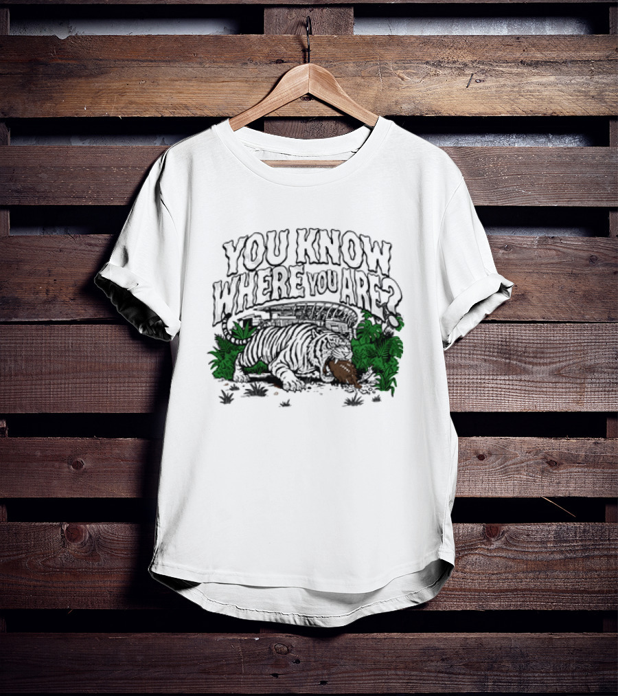 Cincinnati Bengals Tiger You Know Where You Are Jungle T-Shirt