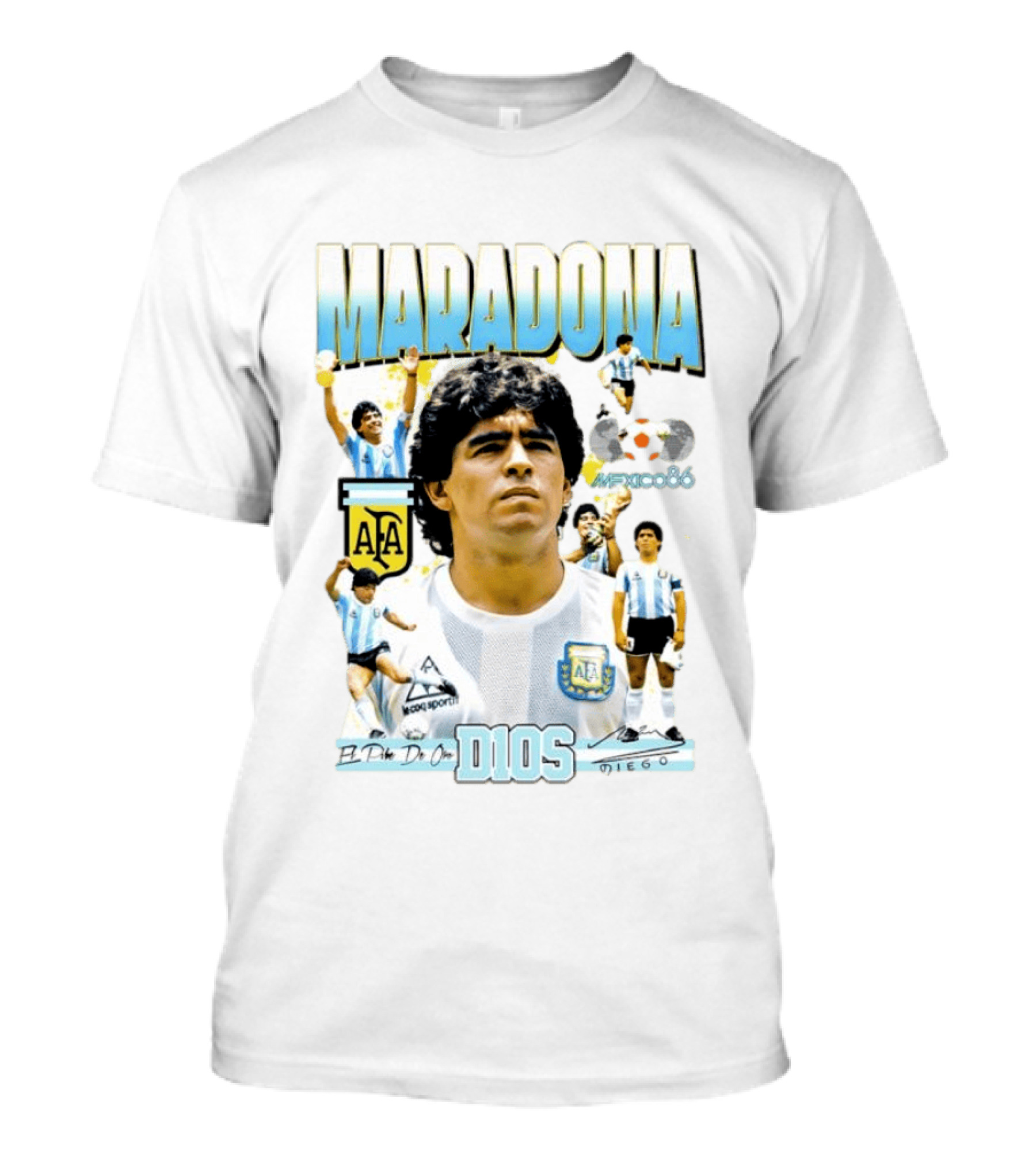 Diego Maradona AFA El Pibe De Oro D10S Mexico 86 T-Shirt