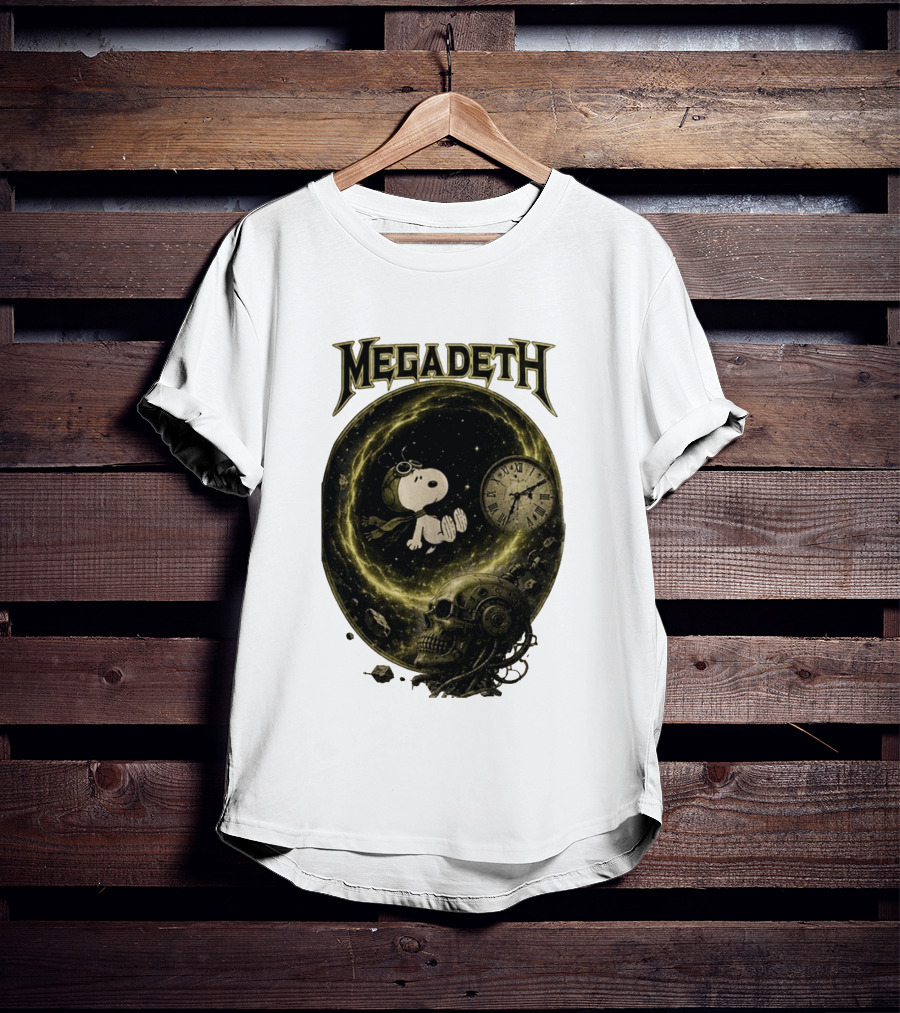Snoopy Megadeth Countdown To Extinction Music Collaboration T-Shirt