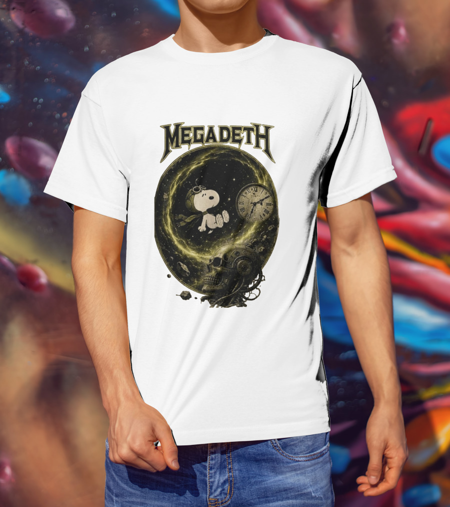 Snoopy Megadeth Countdown To Extinction Music Collaboration T-Shirt