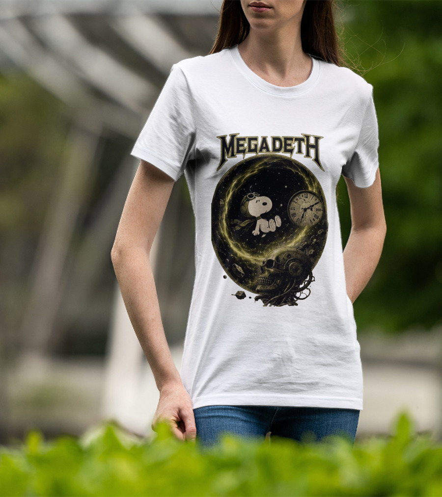 Snoopy Megadeth Countdown To Extinction Music Collaboration T-Shirt