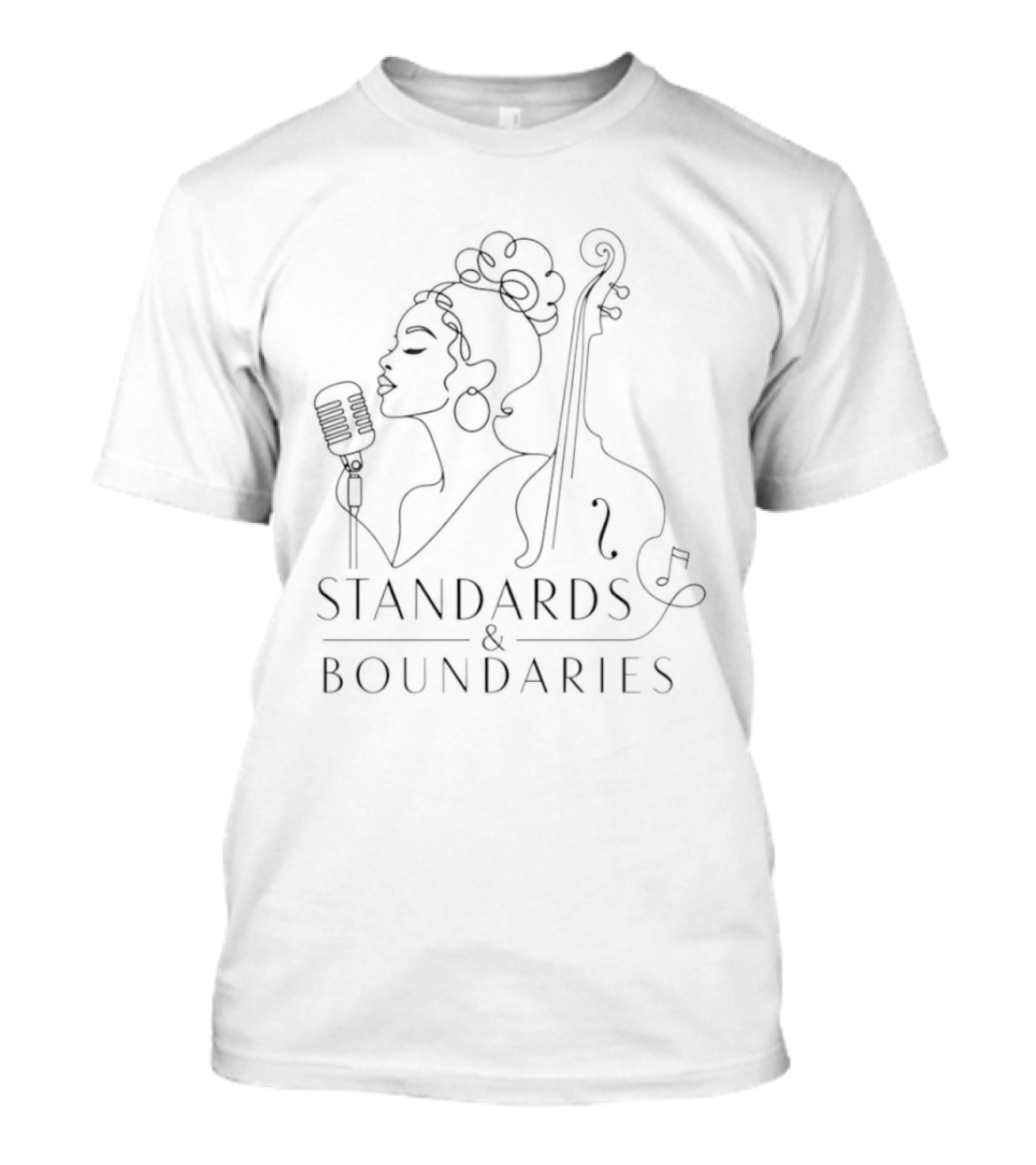 Standards And Boundaries Jazz Singer And Upright Bass T-Shirt