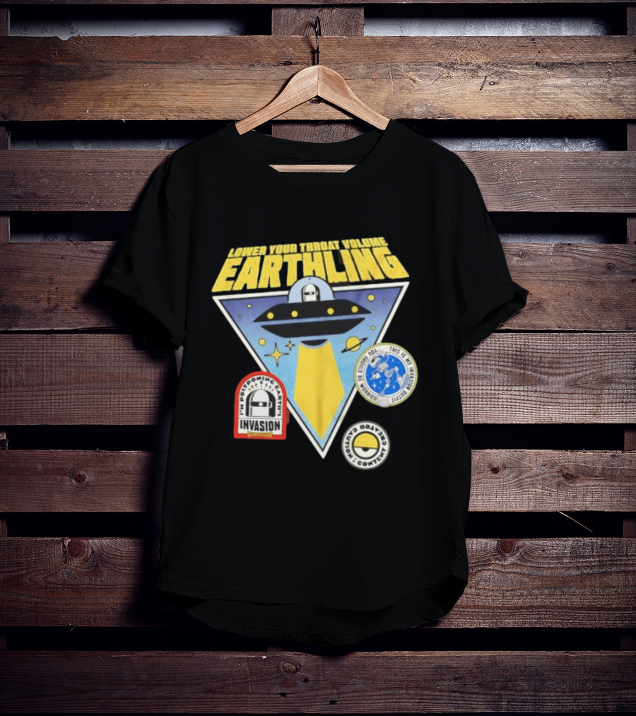 Lower Your Throat Volume Earthling Invasion Postponed Futurama Bender Planet Express Delivery T-Shirt