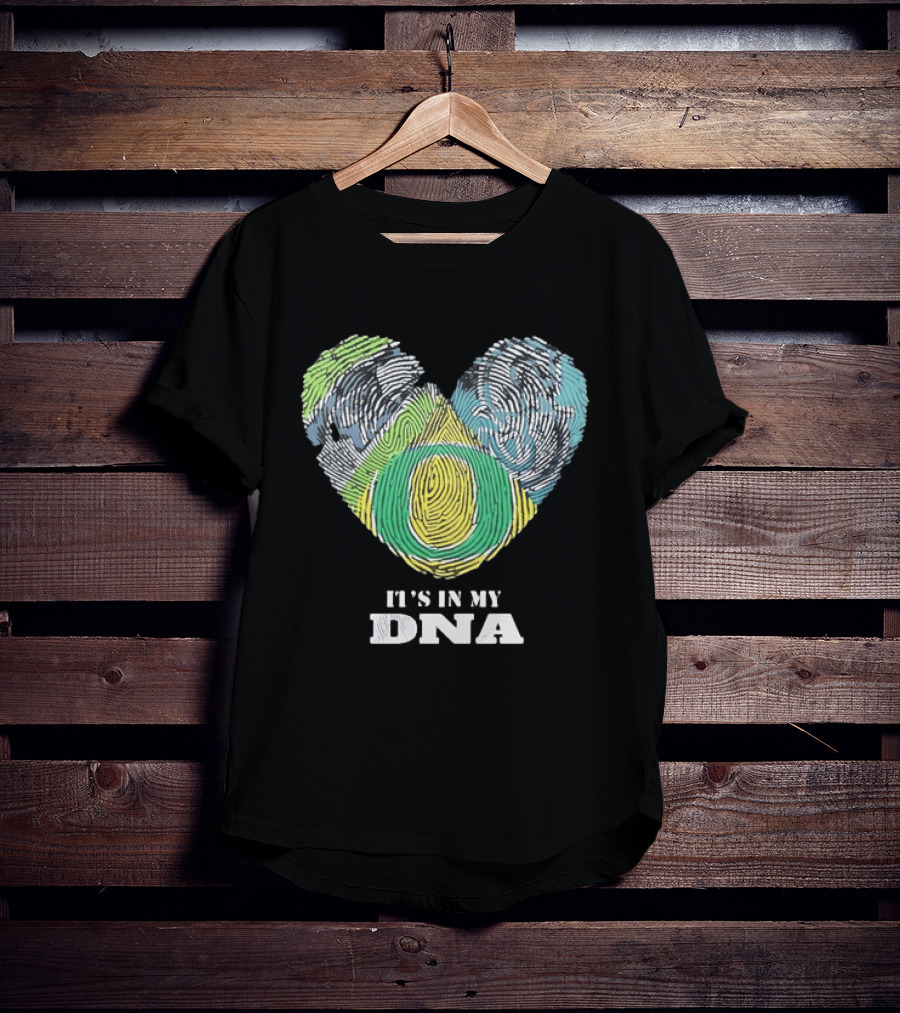 Oregon Ducks It's In My DNA Fingerprint Heart T-Shirt