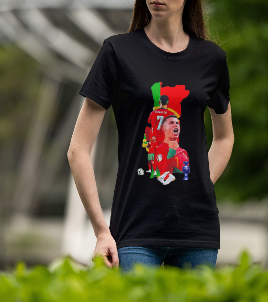 CR7 Portugal Cristiano Ronaldo Celebrating Portugal National Team Victory T-Shirt