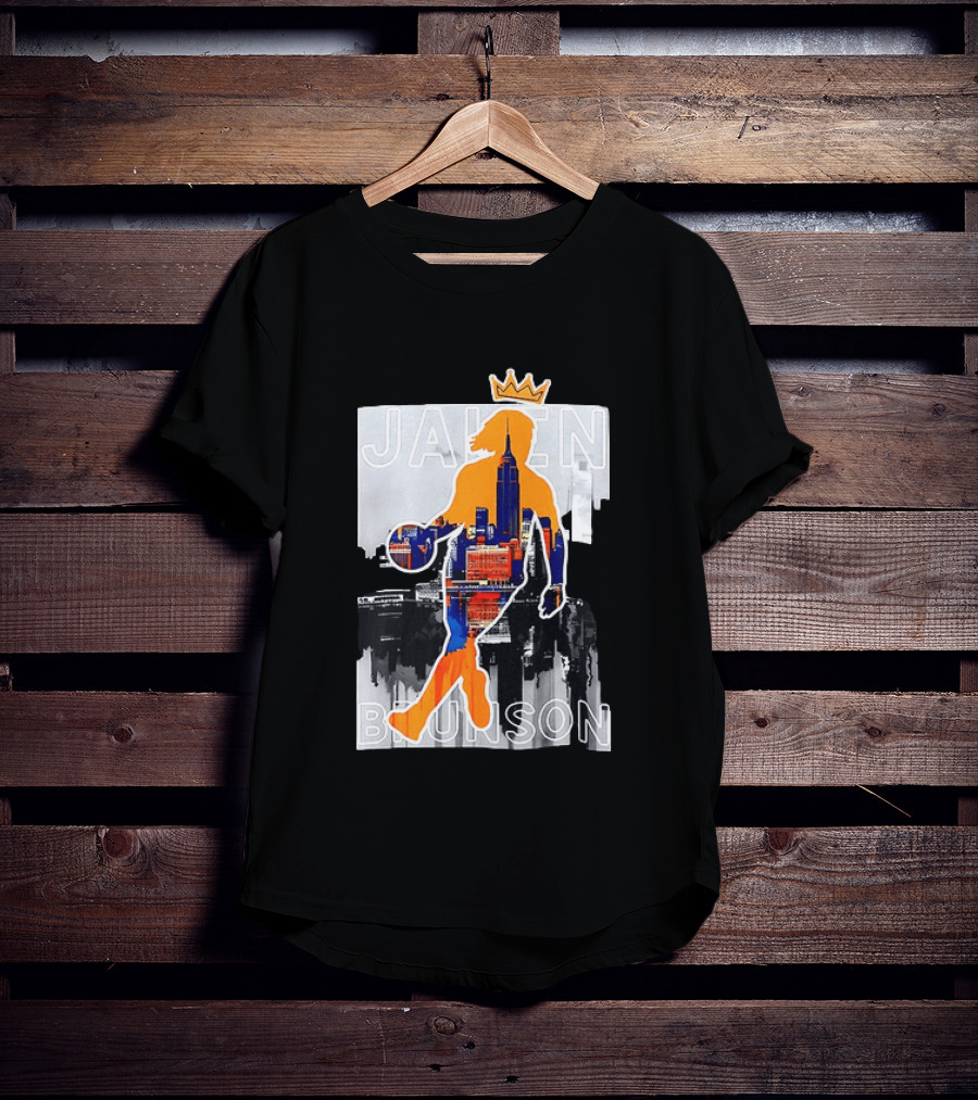 King Of New York Jalen Brunson New York Knicks NBA 2026 Skyline T-Shirt
