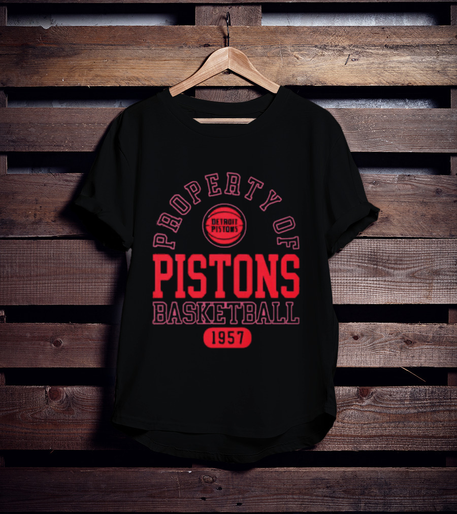 Property Of Pistons Basketball 1957 Detroit Pistons T-Shirt
