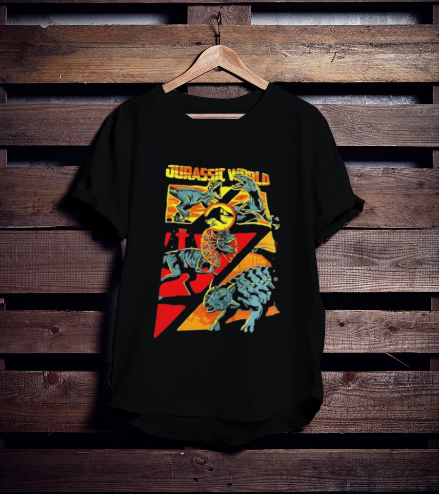 Velociraptor Dilophosaurus Ankylosaurus Jurassic World Dinosaurs T-Shirt