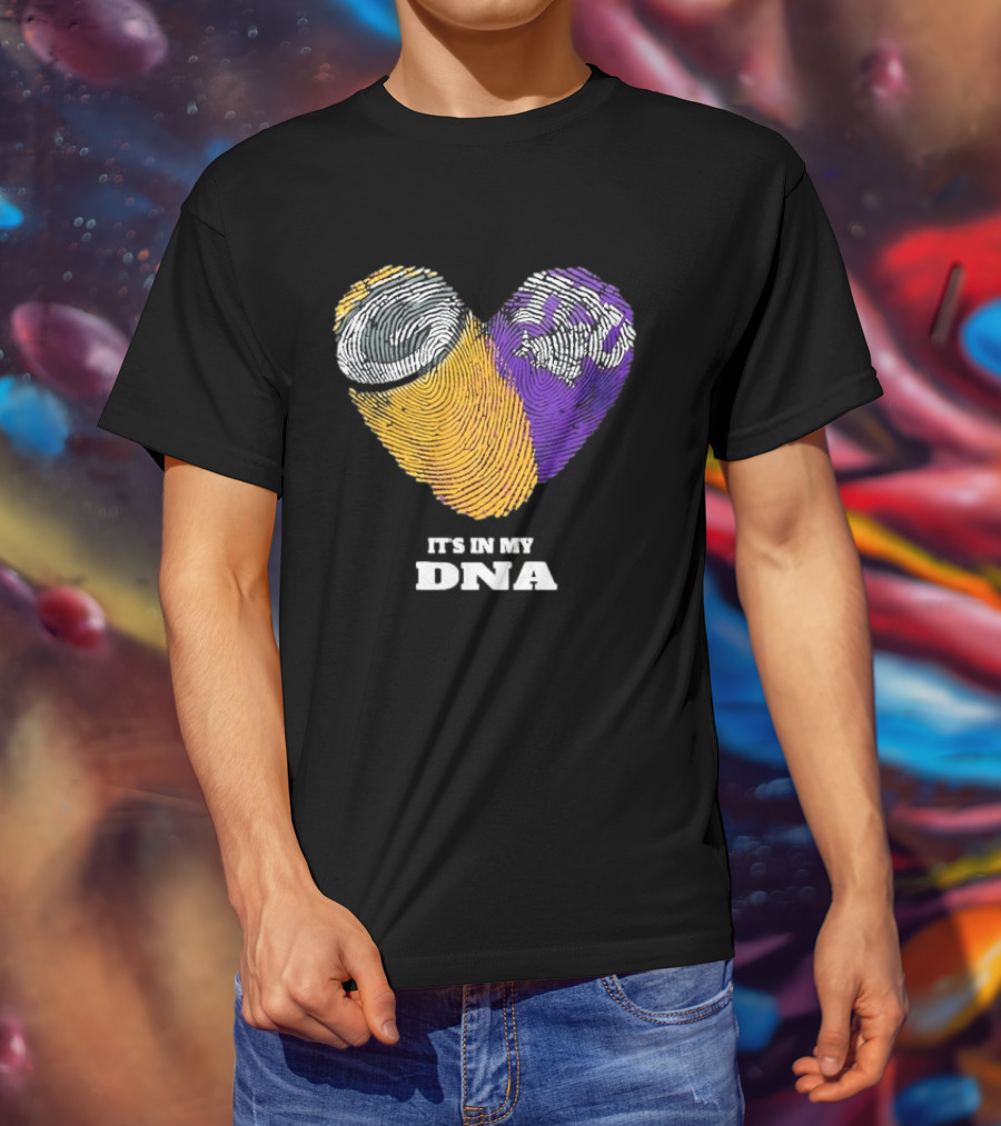 Green Bay Packers TCU Horned Frogs It's In My DNA Heart Fingerprints Fan Love T-Shirt