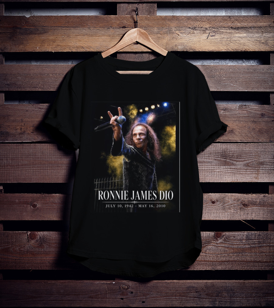 Ronnie James Dio Rock Legend July 10 1942 May 16 2010 T-Shirt