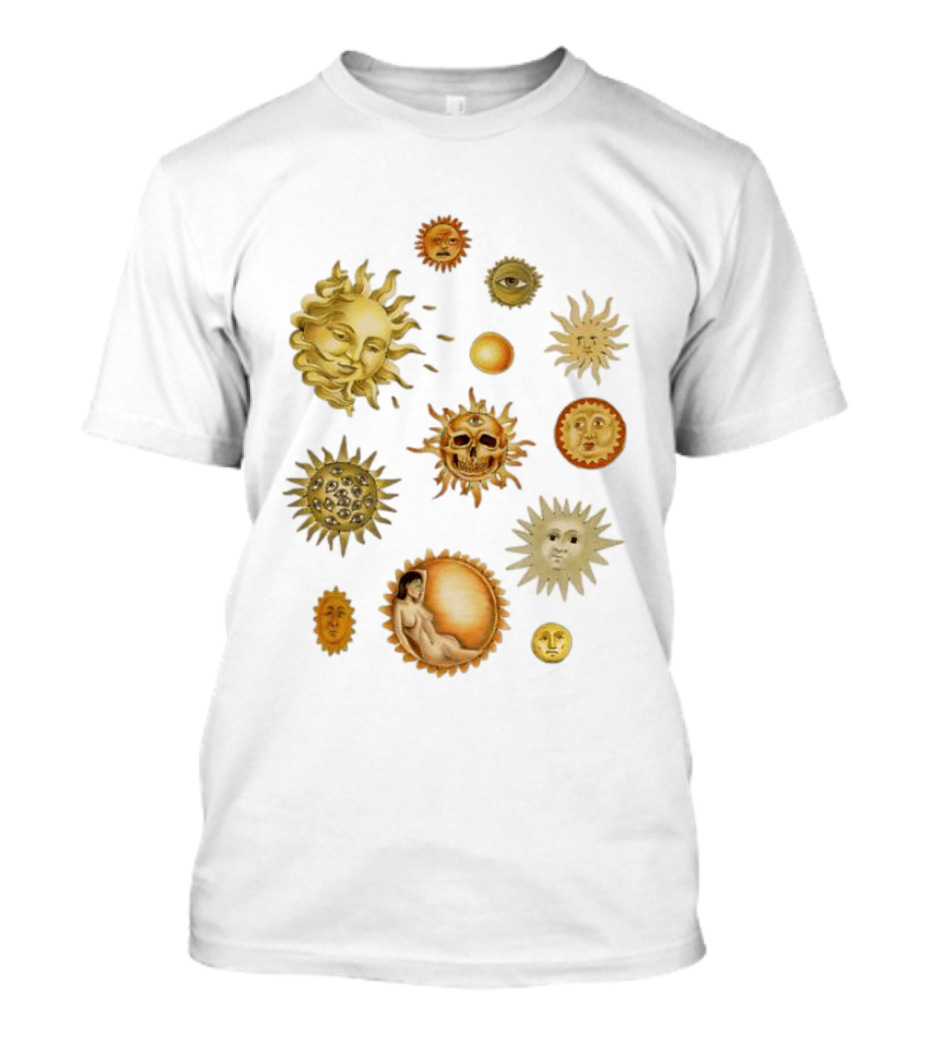 Celestial Sun Orbs Alchemy Mystic Symbols Occult Mystical T-Shirt