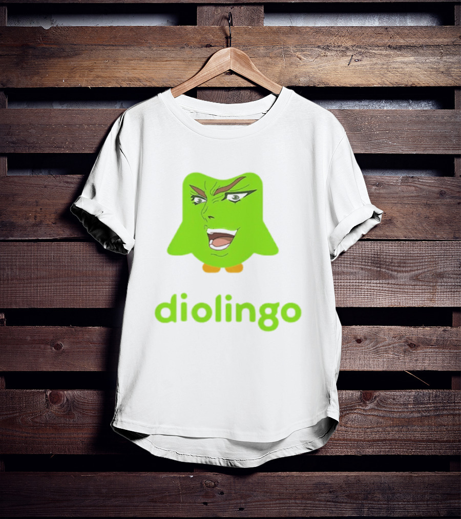 Diolingo Duolingo Owl Dio Brando Meme JoJo's Bizarre Adventure T-Shirt
