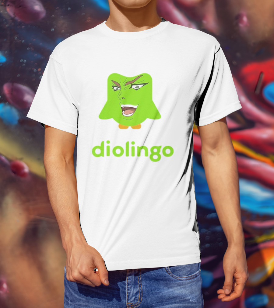 Diolingo Duolingo Owl Dio Brando Meme JoJo's Bizarre Adventure T-Shirt
