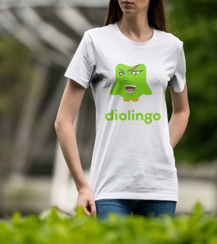 Diolingo Duolingo Owl Dio Brando Meme JoJo's Bizarre Adventure T-Shirt