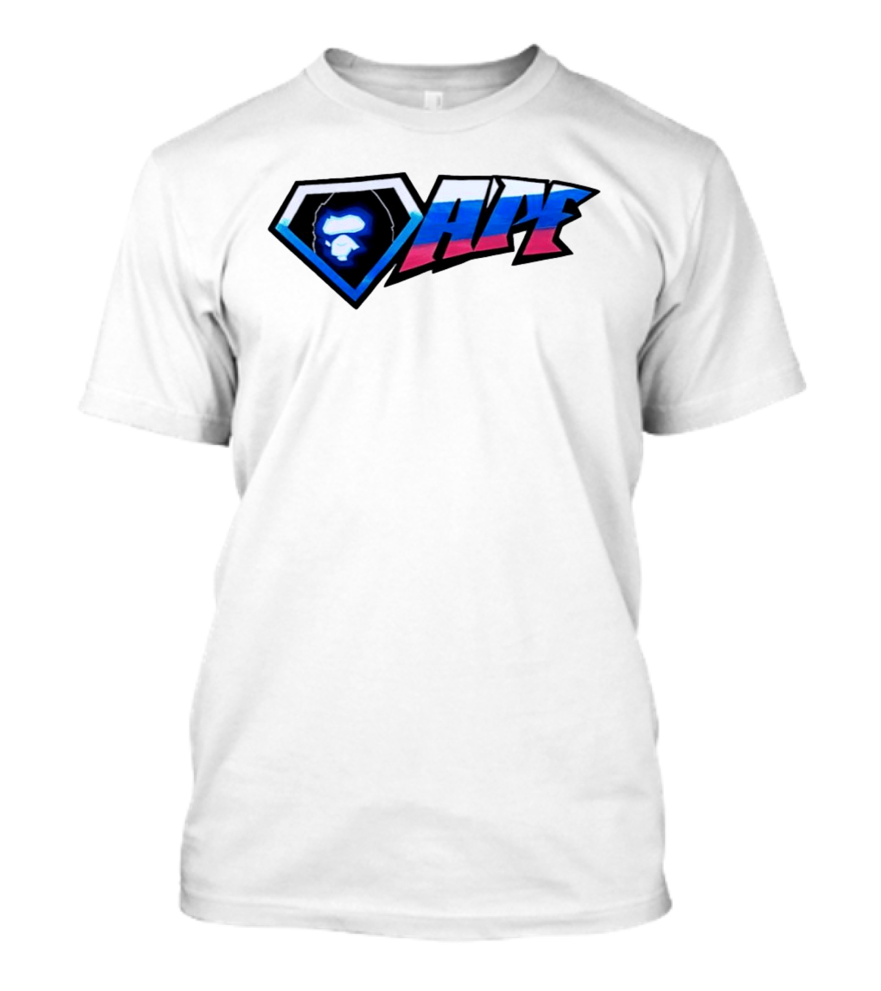 Gorilla Diamond APE Shield Blue Red Gradient T-Shirt