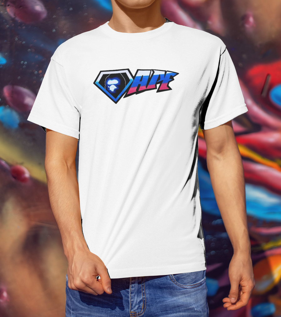 Gorilla Diamond APE Shield Blue Red Gradient T-Shirt