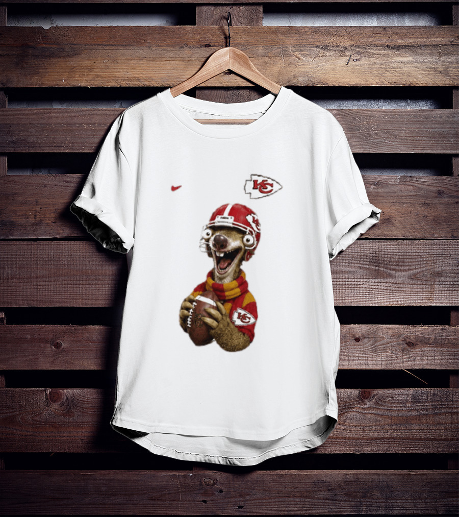 Sid The Sloth Kansas City Chiefs Helmet Football Fanatic T-Shirt