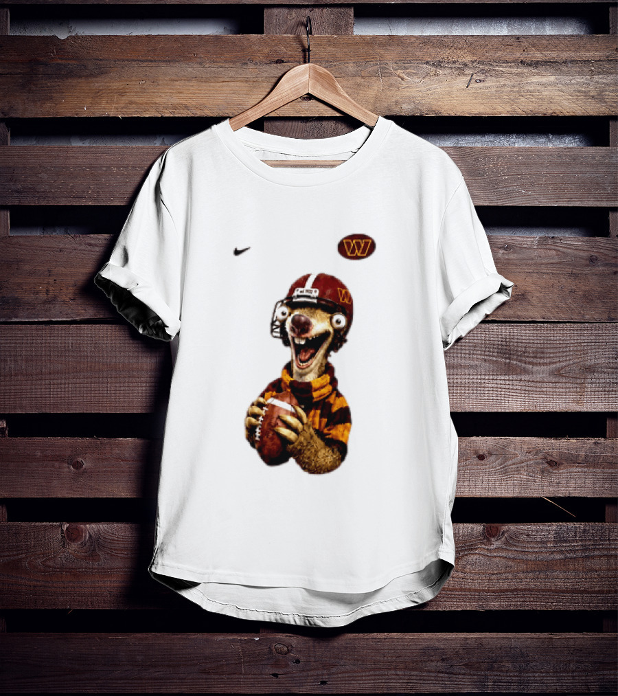 Sid The Sloth Washington Commanders Football Helmet Nike T-Shirt