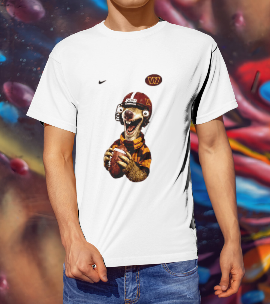 Sid The Sloth Washington Commanders Football Helmet Nike T-Shirt