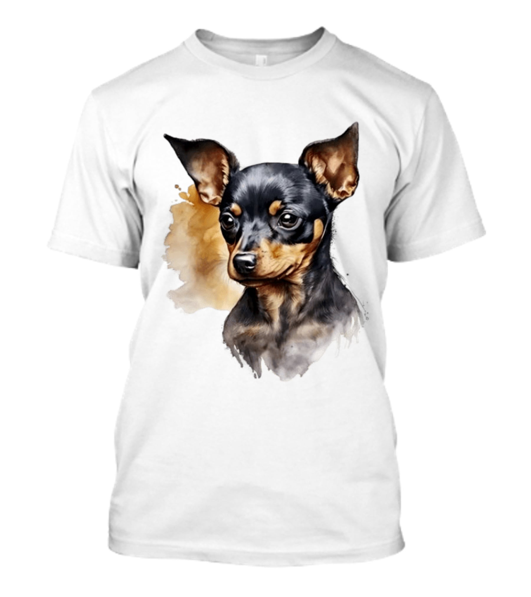 Miniature Pinscher Dog Watercolor T-Shirt