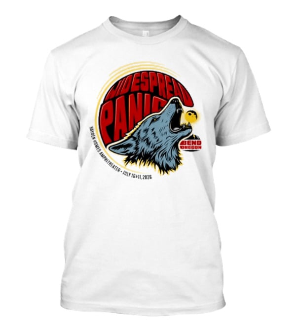 Widespread Panic Bend OR July 10 11 2026 Tour Wolf Image T-Shirt