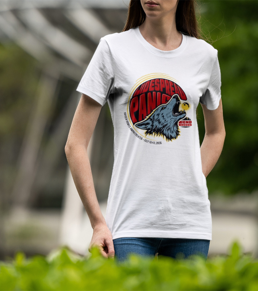 Widespread Panic Bend OR July 10 11 2026 Tour Wolf Image T-Shirt