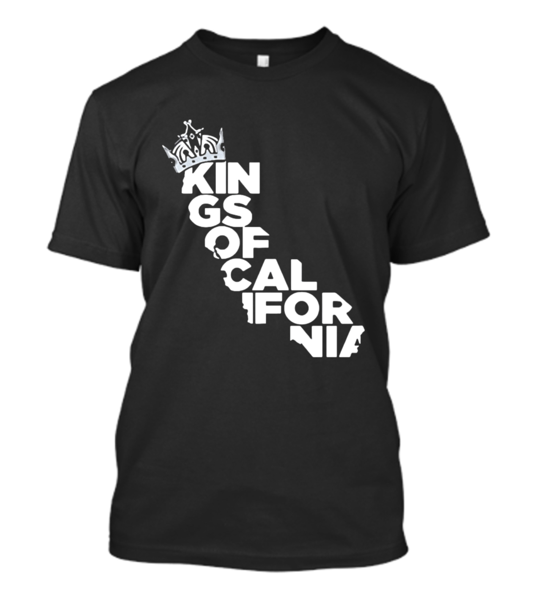 Kings Of California Crown Text Map T-Shirt