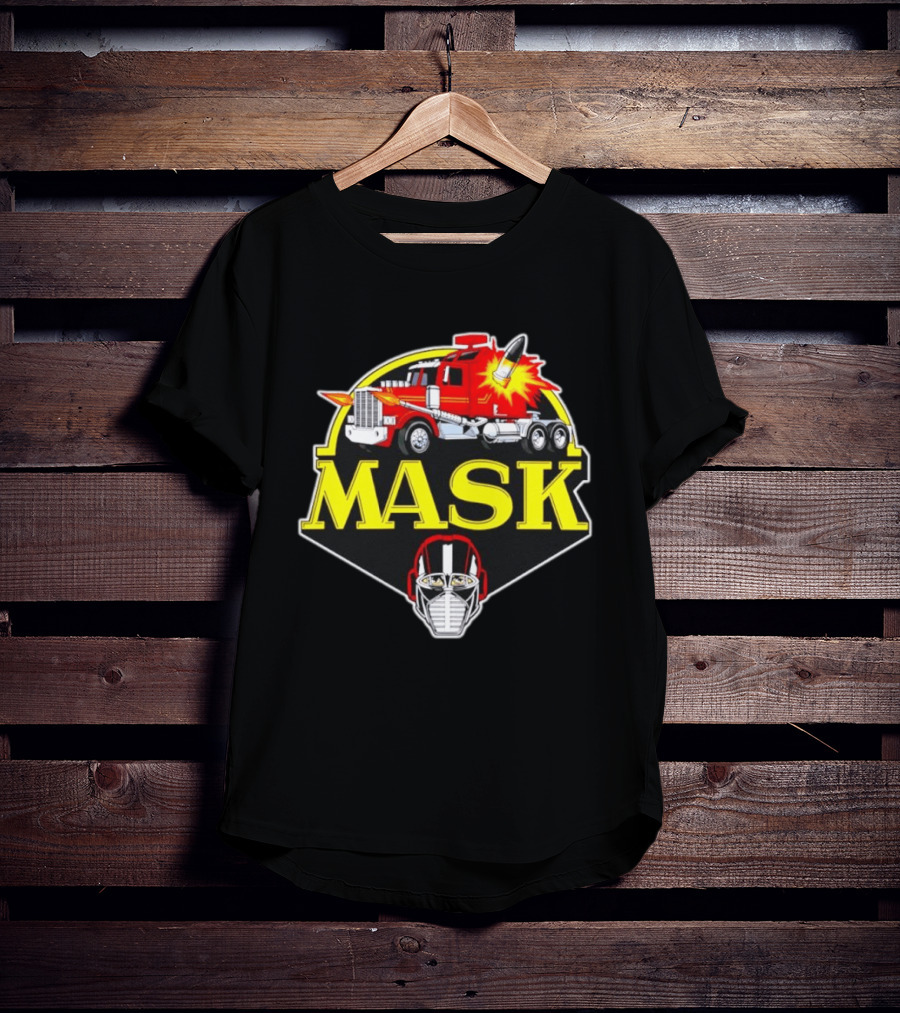 MASK Matt Trakker Rhino Vehicle Helmet Iconic 80s Cartoon T-Shirt
