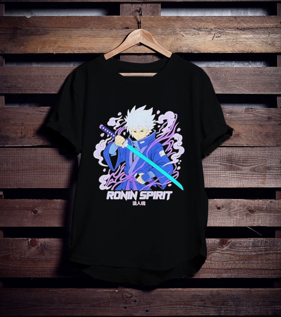 Ronin Spirit Anime Samurai Warrior Katana Manga T-Shirt