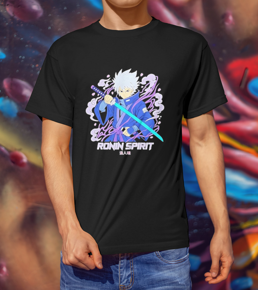 Ronin Spirit Anime Samurai Warrior Katana Manga T-Shirt