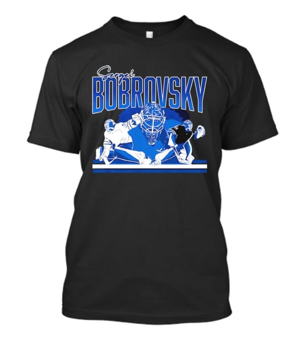 Sergei Bobrovsky Florida Panthers NHL Blue White Number 72 T-Shirt