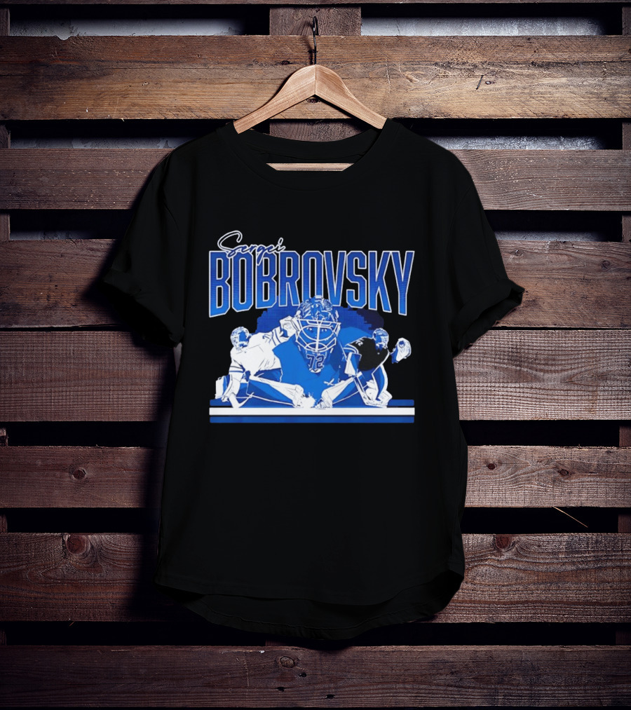 Sergei Bobrovsky Florida Panthers NHL Blue White Number 72 T-Shirt