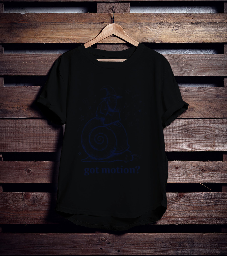 Wizard On Snail Got Motion Stars And Sparks T-Shirt