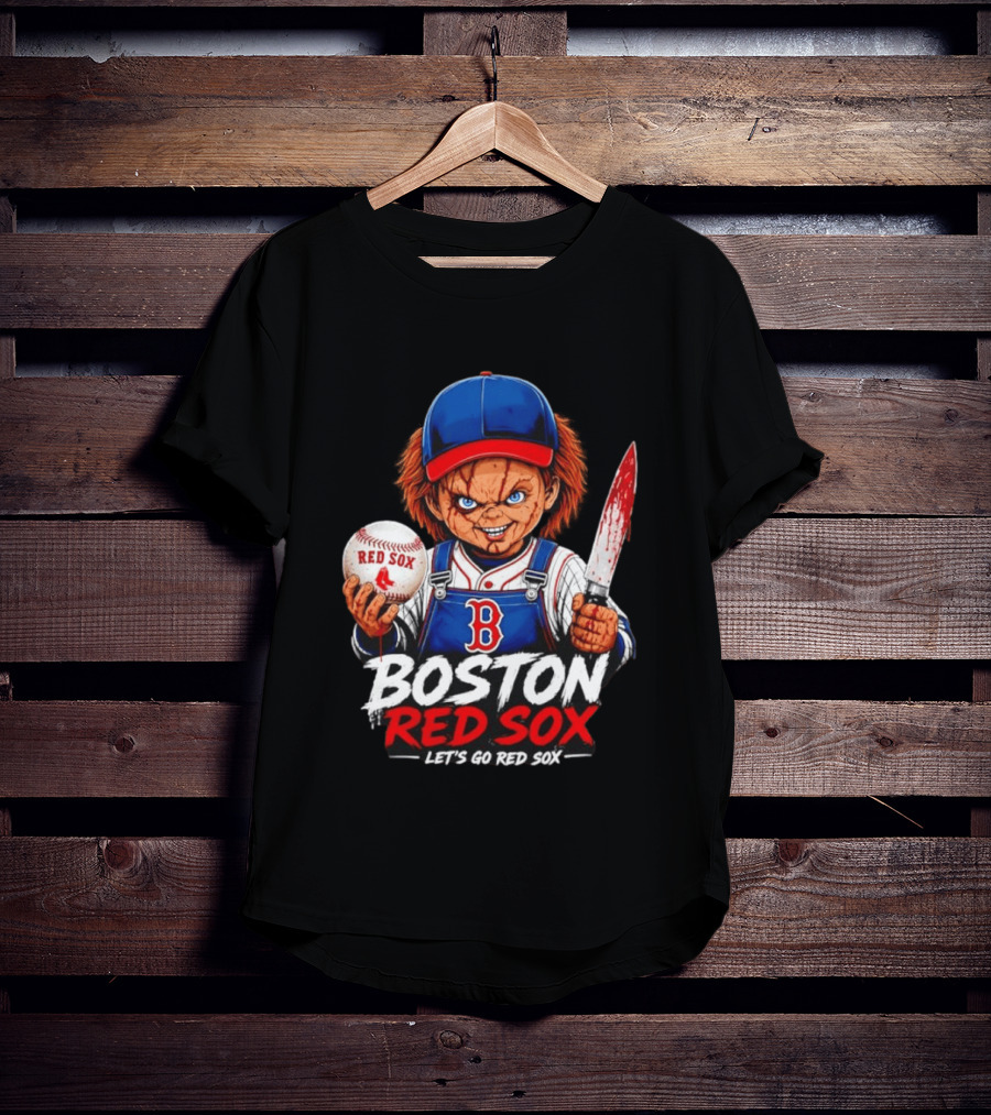 Boston Red Sox MLB Baseball Let's Go Red Sox Chucky T-Shirt