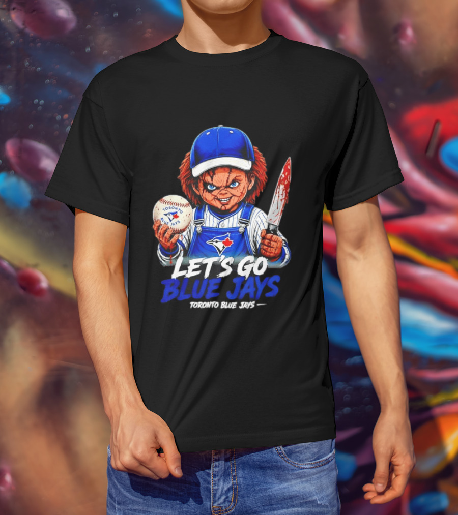 Chucky Toronto Blue Jays Let's Go Blue Jays Horror MLB T-Shirt