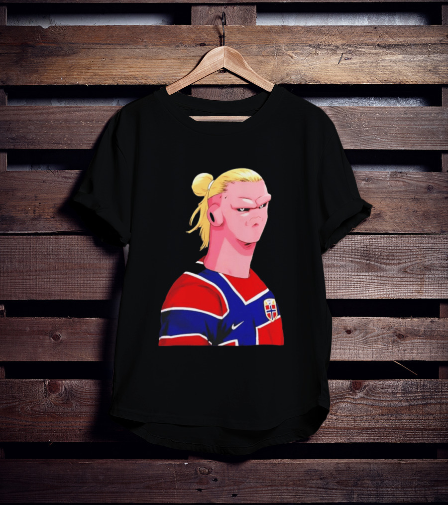 Erling Haaland Cartoon Norway National Football Team Norge T-Shirt