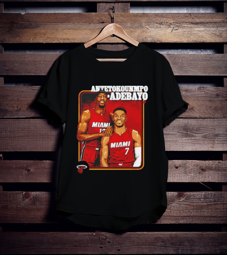 Antetokounmpo Adebayo Miami Heat Basketball T-Shirt