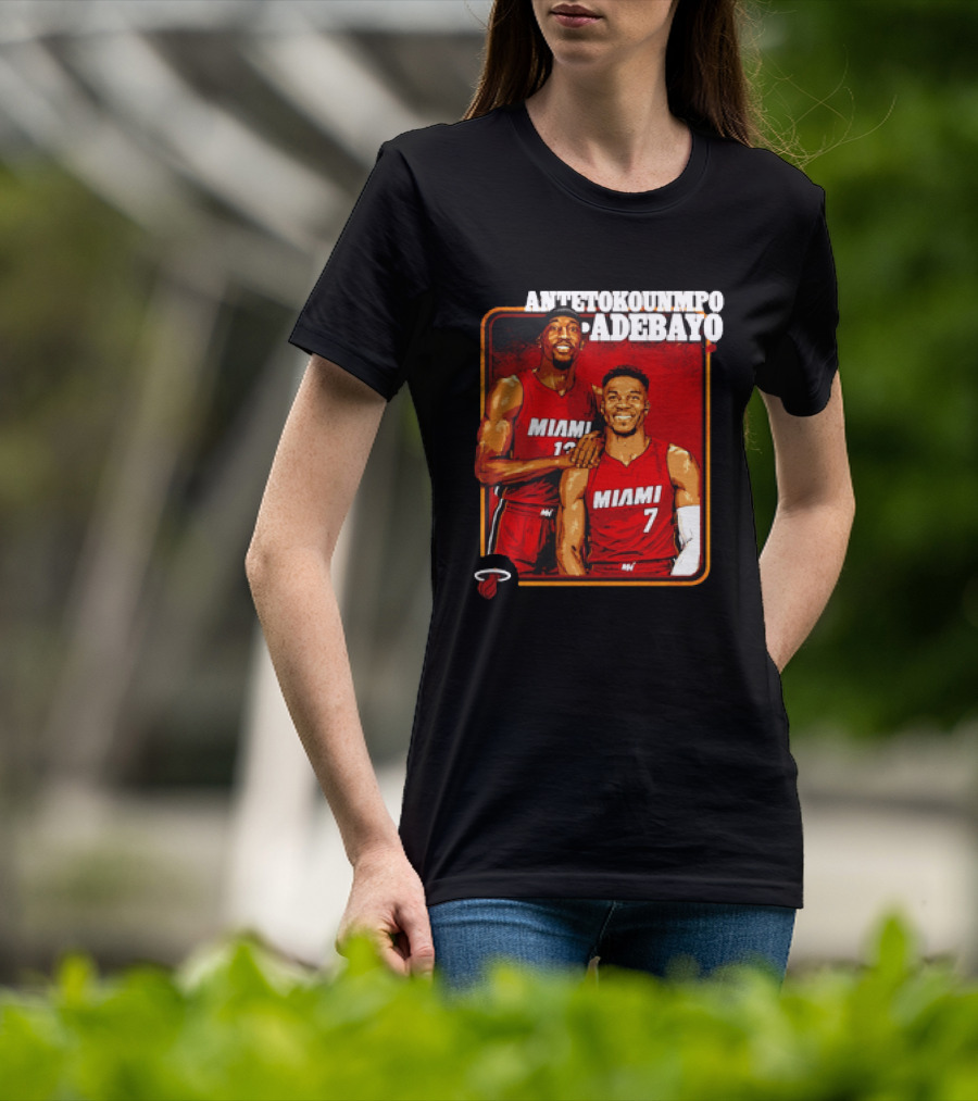 Antetokounmpo Adebayo Miami Heat Basketball T-Shirt