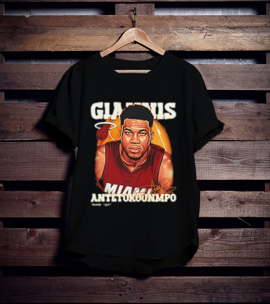 Giannis Antetokounmpo Miami Heat Airbrush T-Shirt