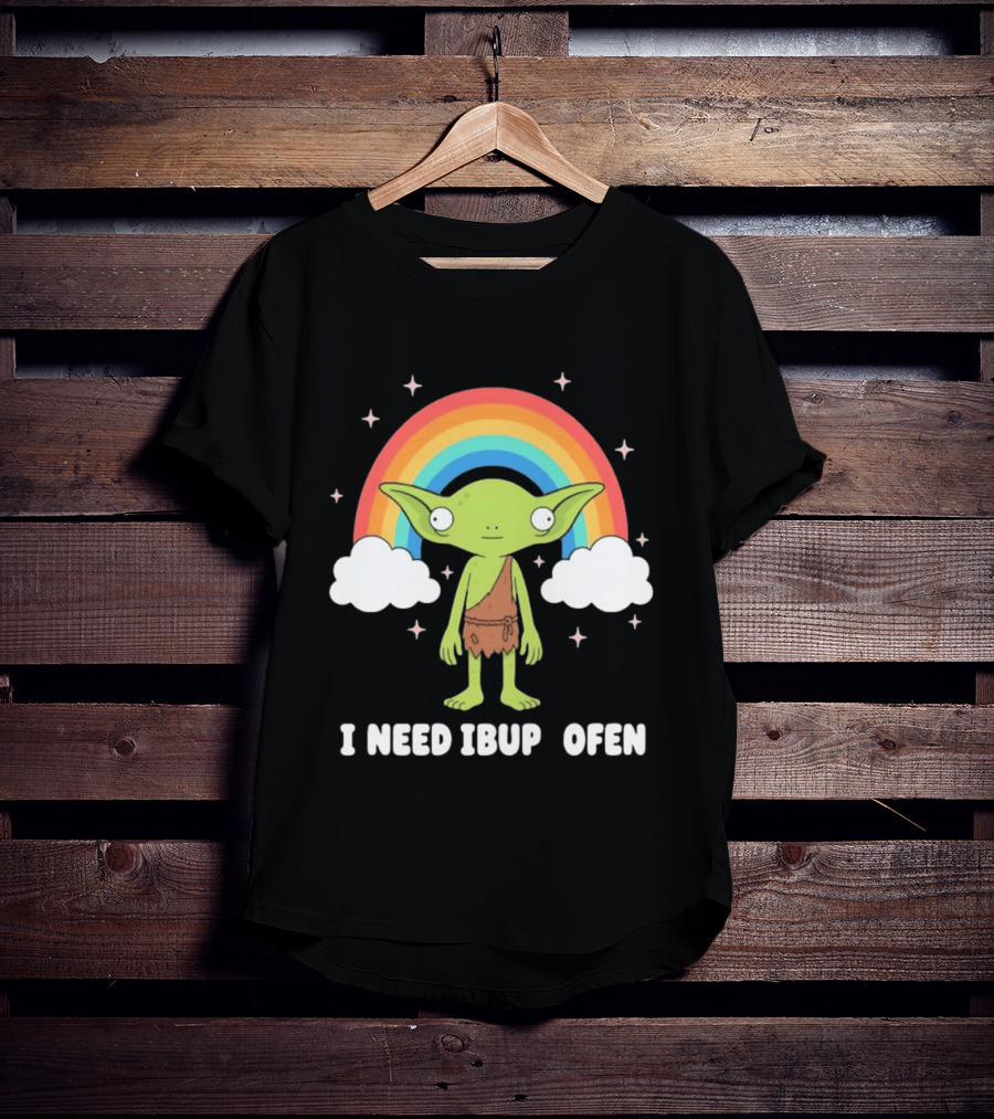 Goblin Rainbow I Need Ibuprofen Cute Fantasy T-Shirt