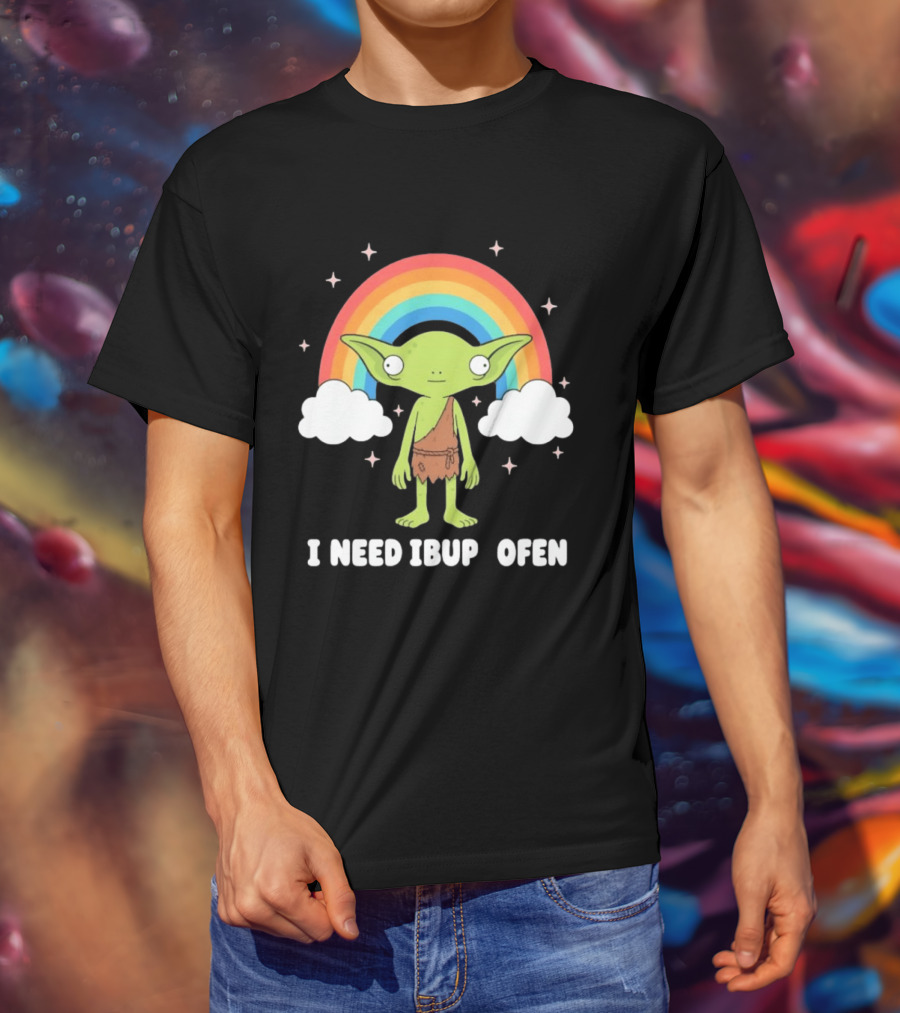Goblin Rainbow I Need Ibuprofen Cute Fantasy T-Shirt