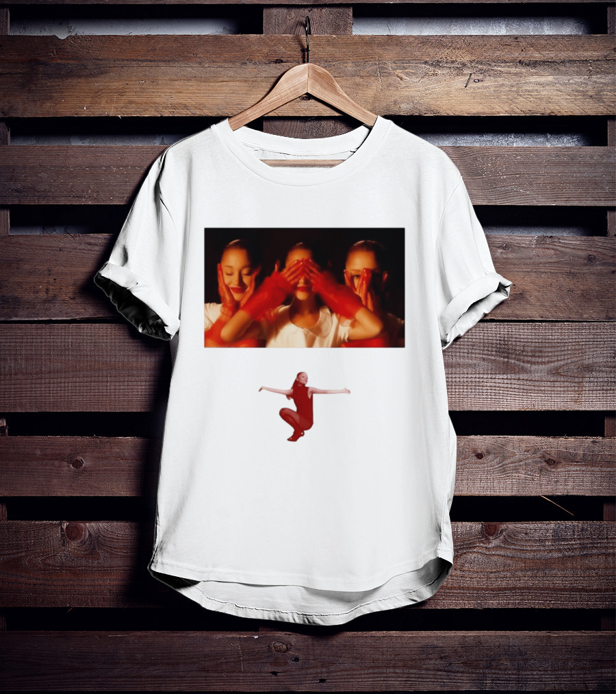 Ariana Grande Eternal Sunshine Red Gloves Three Faces Pose Music Album T-Shirt