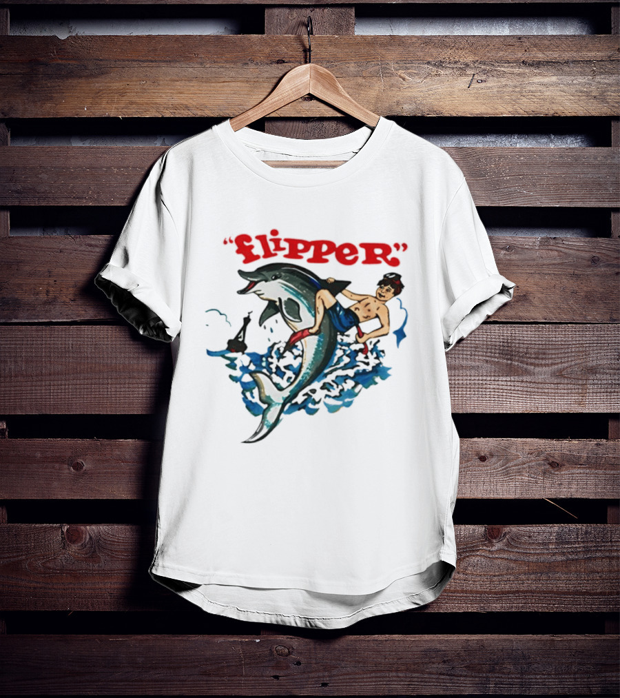 Flipper TV Show Dolphin And Boy Adventure T-Shirt