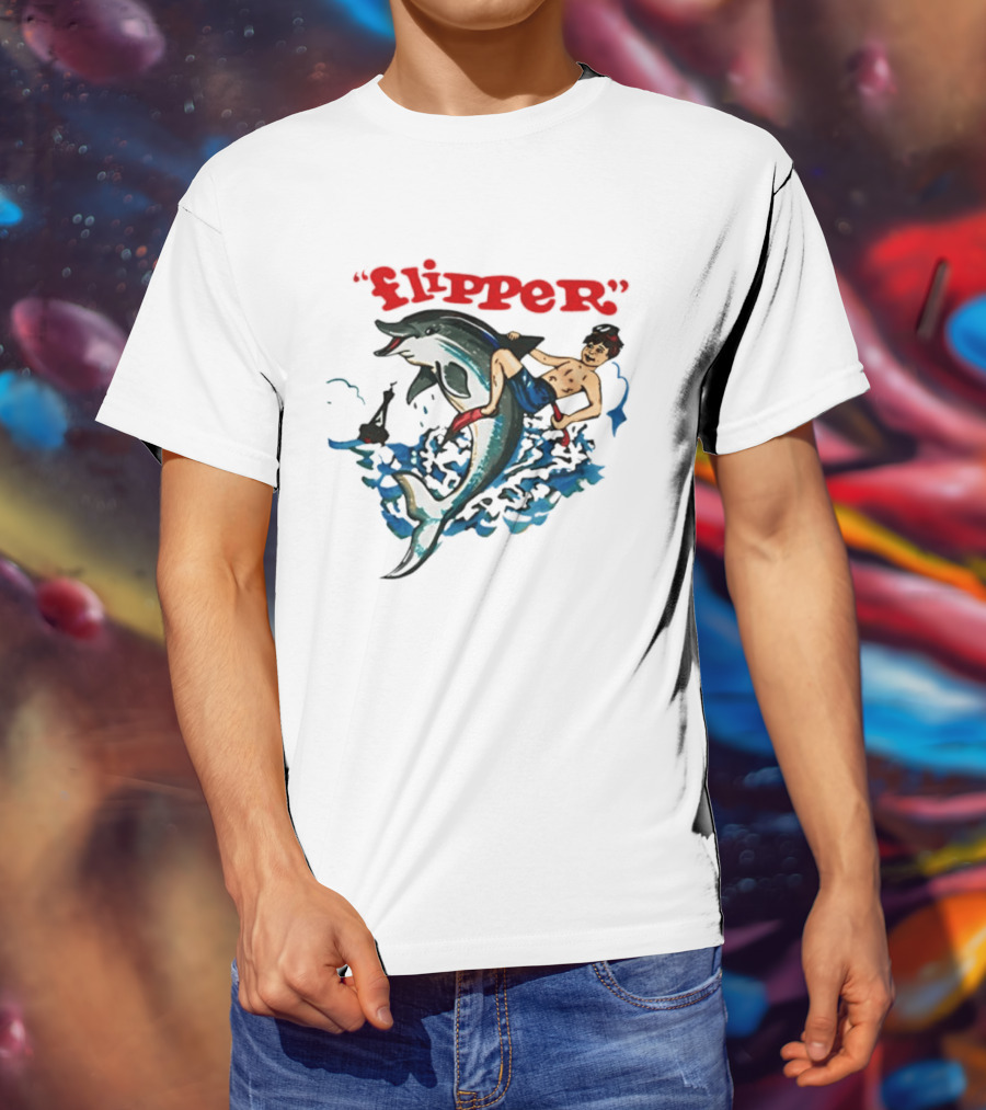 Flipper TV Show Dolphin And Boy Adventure T-Shirt