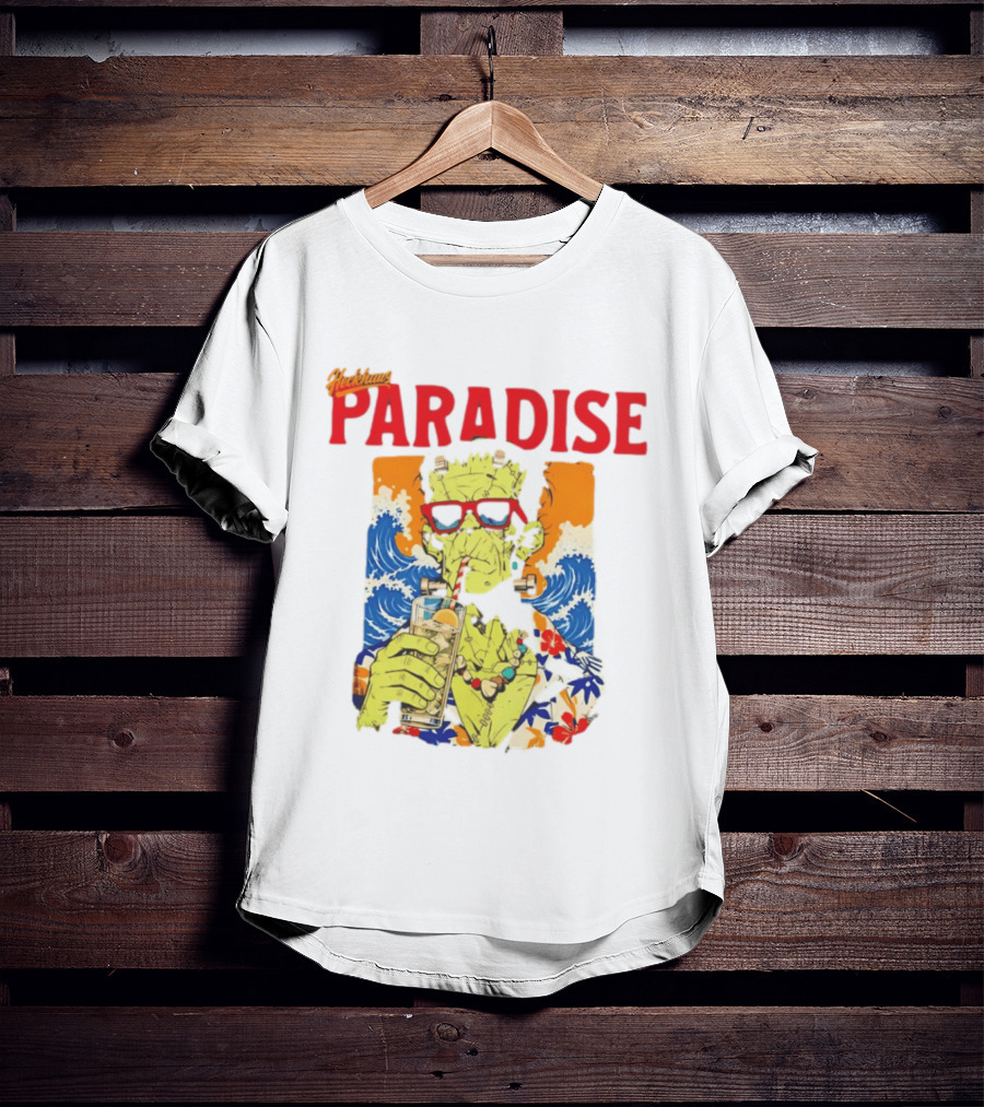 Heckhaus Paradise Frankenstein Hawaiian Waves Drinking Lemon Juice T-Shirt
