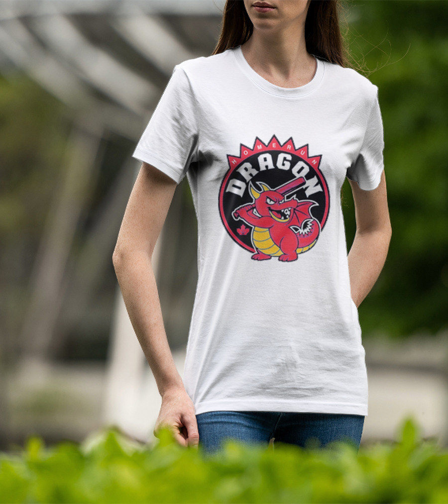 Homerun Dragon Toronto Blue Jays Baseball Canada Leaf T-Shirt
