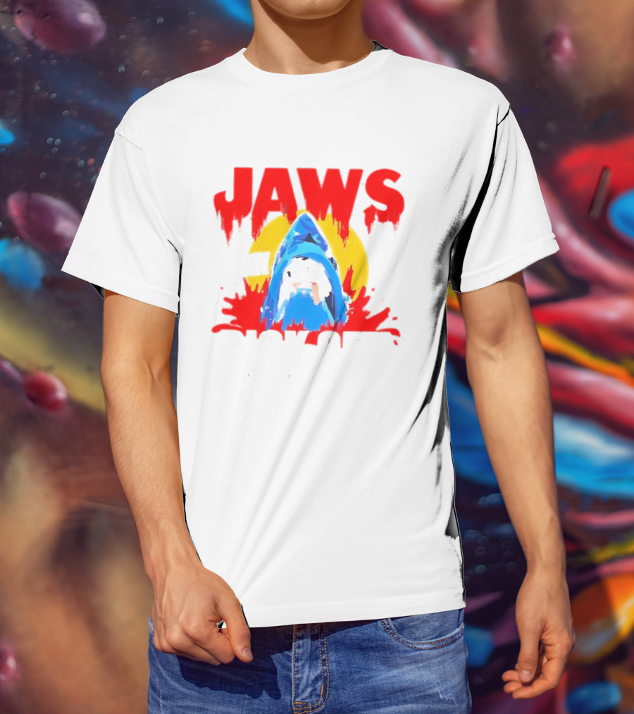 Jaws Bit My Dick Off Amity Island New England Shark Attack T-Shirt