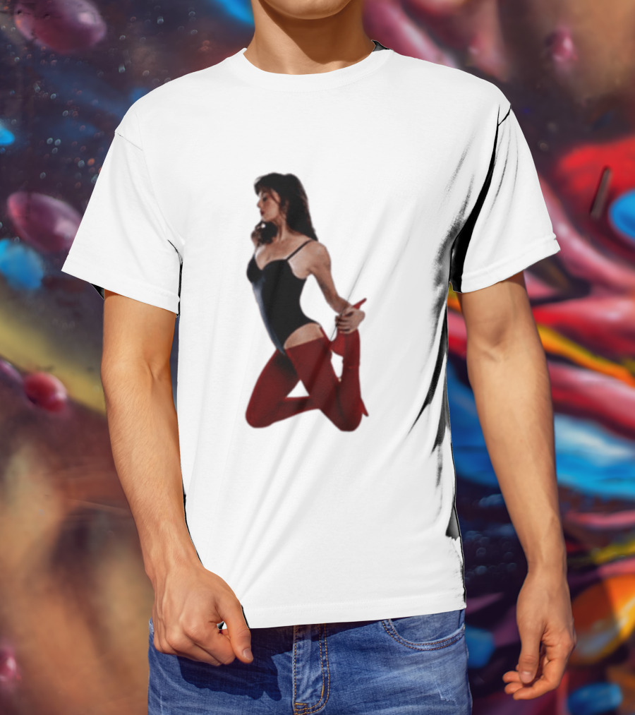 Rebecca Black Age Of The Exhibitionist Red Bodysuit And Stockings T-Shirt