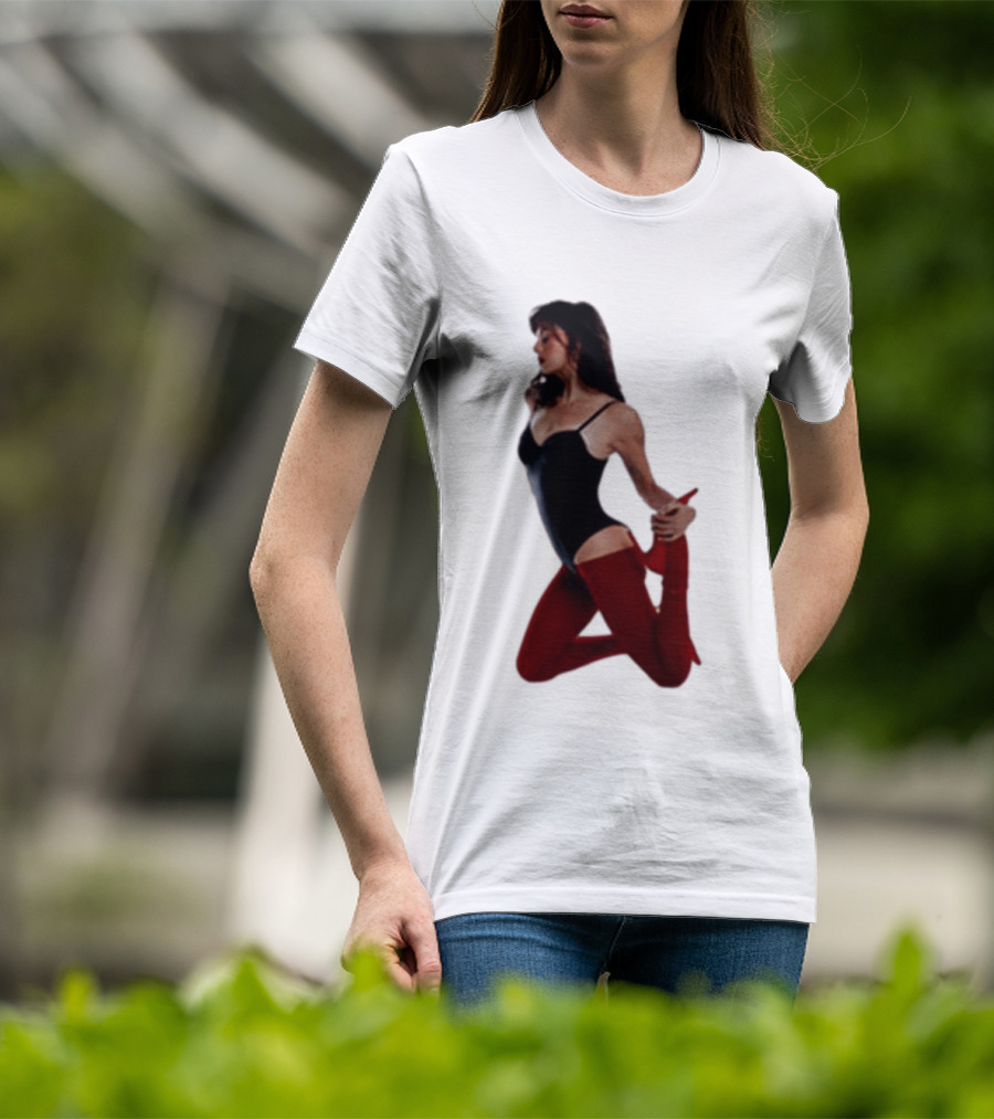 Rebecca Black Age Of The Exhibitionist Red Bodysuit And Stockings T-Shirt