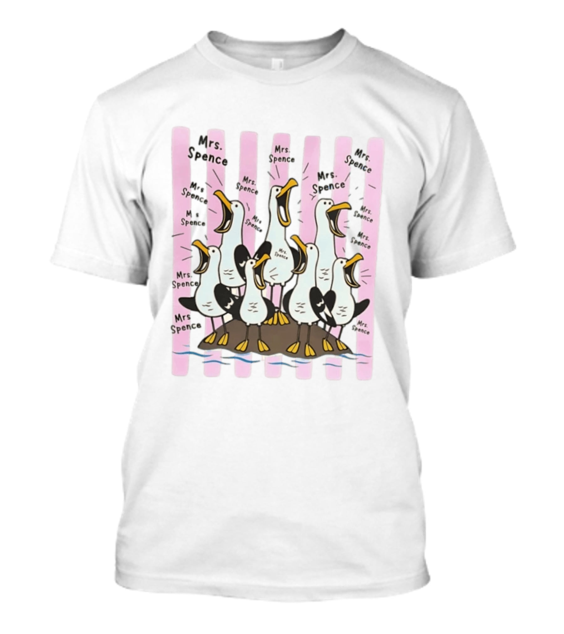 Mrs Spence Screaming Seagulls T-Shirt